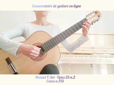 Cours de guitare n.193 Menuet F.Sor Opus 25 n.2 Cursus au : www.conservatoiredeguitareenligne.com