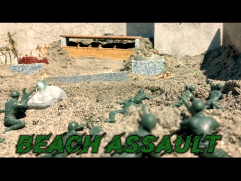 Omaha Beach assault (plastic army men stopmotion)#assault