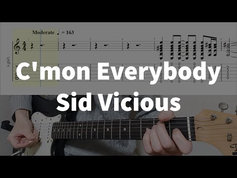 C'mon Everybody - Sid Vicious(Sex Pistols) | guitar tab easy
