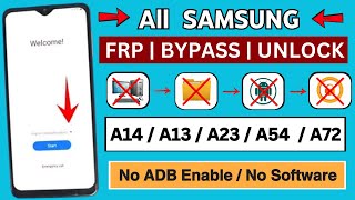 All Samsung Galaxy A14/A13/A54/A23/A72 | Without PC 2024 FRP Bypass | Google Account Lock/Unlock