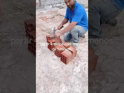 #olha a ferramenta do meu amigo , cortar 4 tijolo em menos de um minuto # parte 2