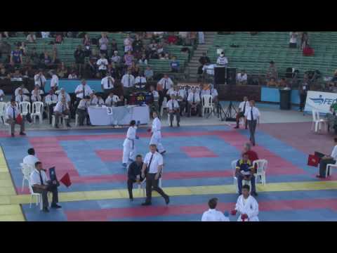 2016 Pan American Junior Championship U14 +45 Kg Female Kumite Vivian Silva Vieria BRA vs Megan Roch