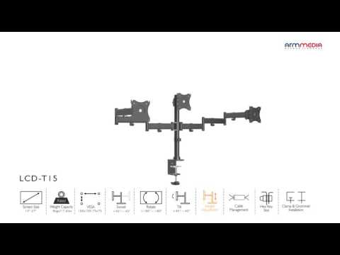 Миниатюра изображения товара Кронштейн для телевизора ARM Media LCD-T15 (черный)
