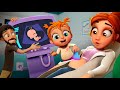 ADLEY helps ultrasound BABY BROTHER!! visiting Mom at her hospital job! Best Day Ever family cartoon