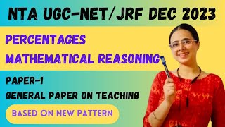 Percentage | Mathematical Reasoning | Paper-1 | UGC-NET/JRF DEC 2023 | #liveclass