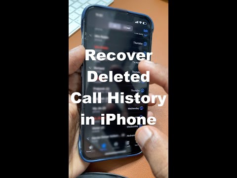 iPhone 📱 Recover Deleted CALL HISTORY 🔥 Tips and Tricks