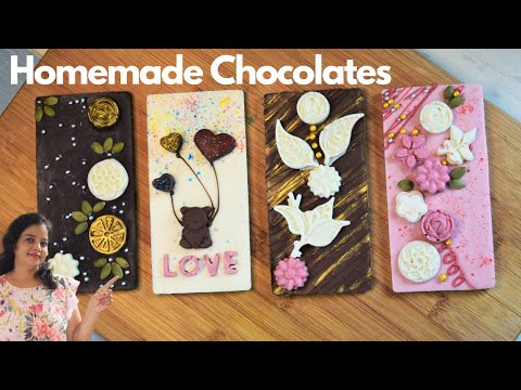 Homemade Designer Chocolates | Easy Chocolate Bars | Assorted Chocolate Recipe Food Connection Video