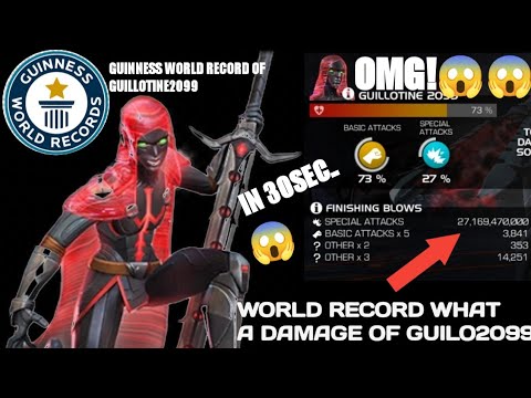 World record 😱 of guillotine 2099... highest damage in the game... mcoc..
