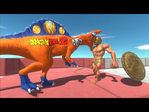 SON GOKU SPINOSAURUS vs ACHILLES DEATH RUN - Animal Revolt Battle Simulator ARBS