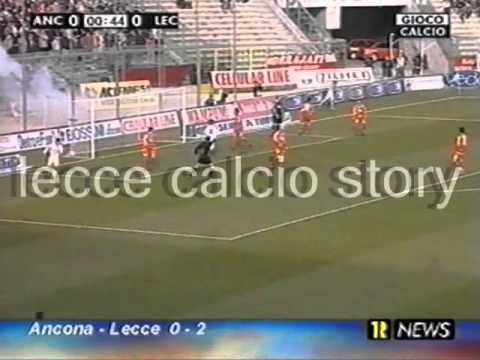 Il gol di Ernesto Javier Chevanton, dopo appena 42'', in Ancona-LECCE 0 a 2 dell'1 febbraio 2004