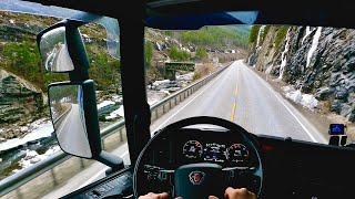 POV Driving Scania S560 - 8% Fv 438. Norway Sel 🇳🇴