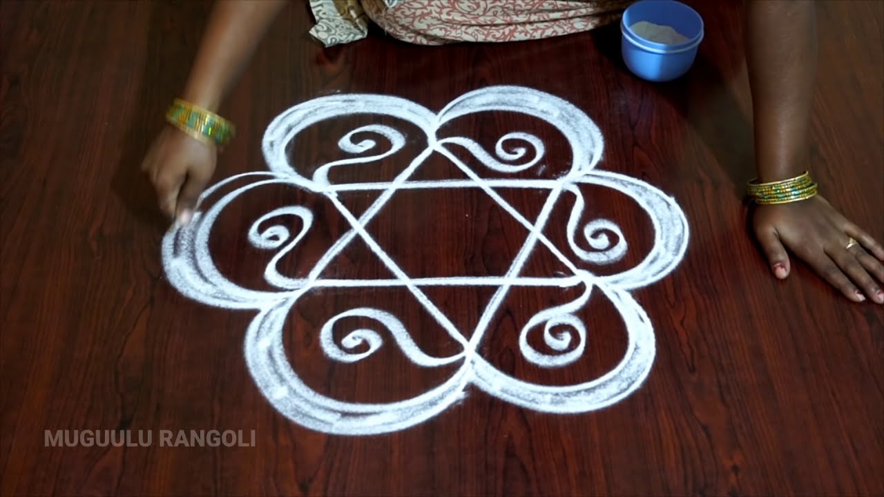 muggulu rangoli kolam design 