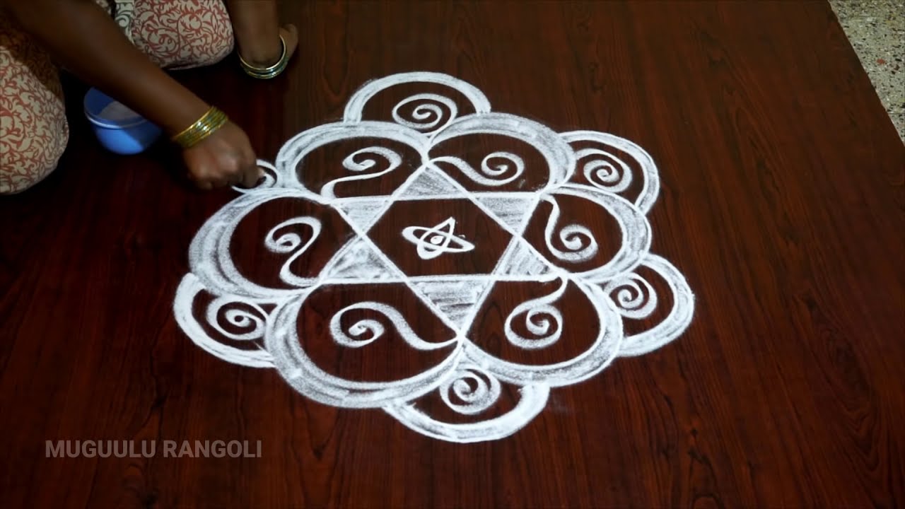 muggulu rangoli kolam design 