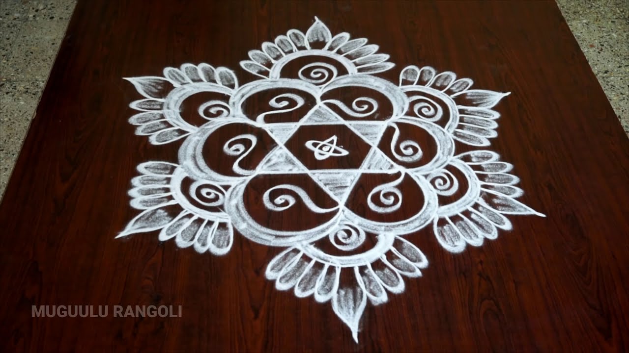 muggulu rangoli kolam design 