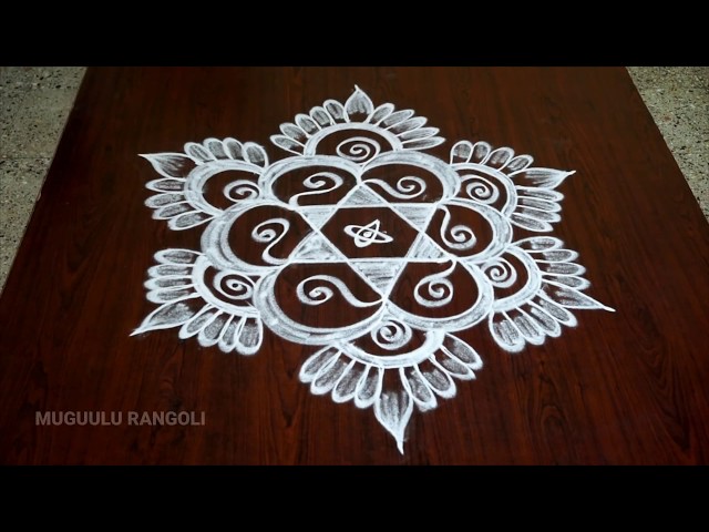 Muggulu rangoli kolam design