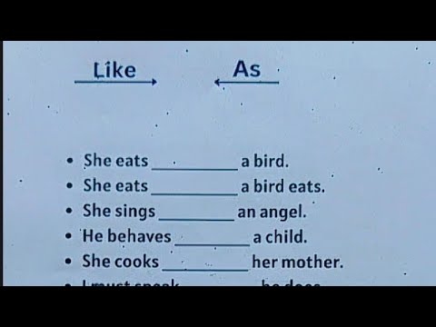 English Grammar Exercise || Like | As | ✍️🧑‍🏫