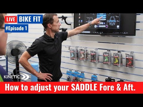 How to set up your bike saddle fore and aft position (Bike Fit Live from Studio)