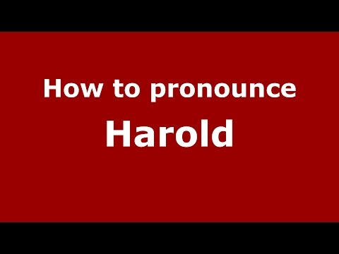 How to pronounce Harold (American English/US) - PronounceNames.com