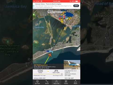 Hi Fly A-380 from CDG to JFK