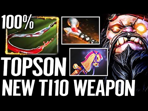 🔥 TOPSON TI10 NEW WEAPON — WTF 100% Hook PUDGE Atos + Tumbler's Toy Dota 2 Pro