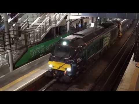 68003 Thrashes out of Edinburgh Waverley