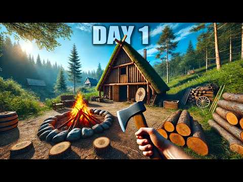 Day 1 in This NEW Medieval Craft Build Survival Game...