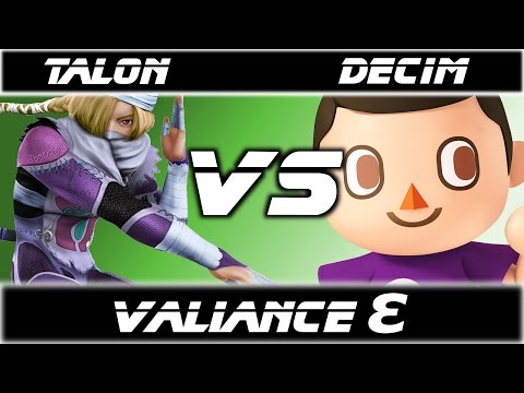 Valiance γ - DRX Talon (Sheik) vs. Decim (Villager) - POOLS -  Smash 4 - Wii U