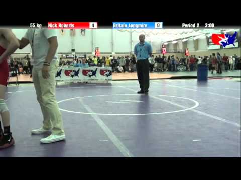 Nick Roberts vs. Britain Longmire at 2013 ASICS University Nationals - FS