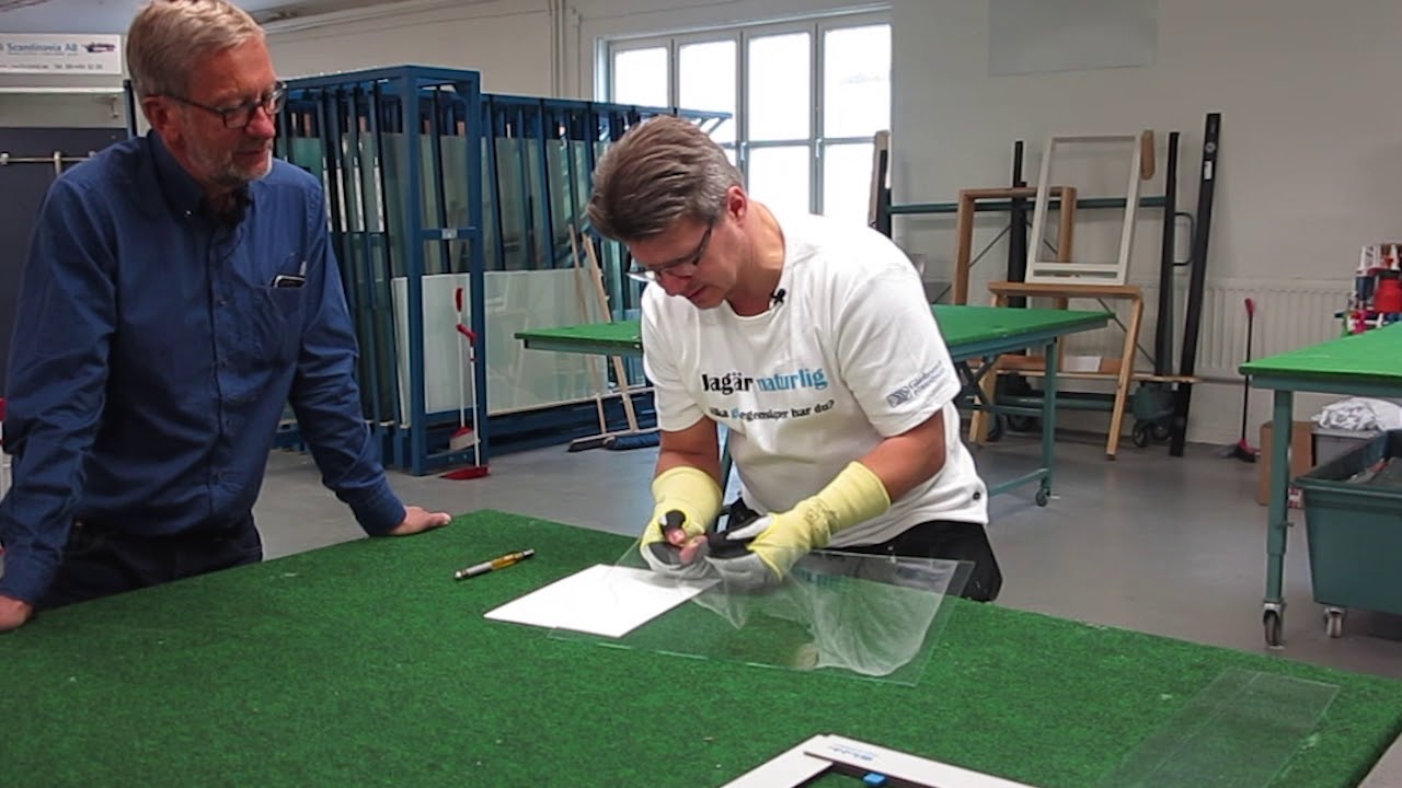 Skära glas på fri hand