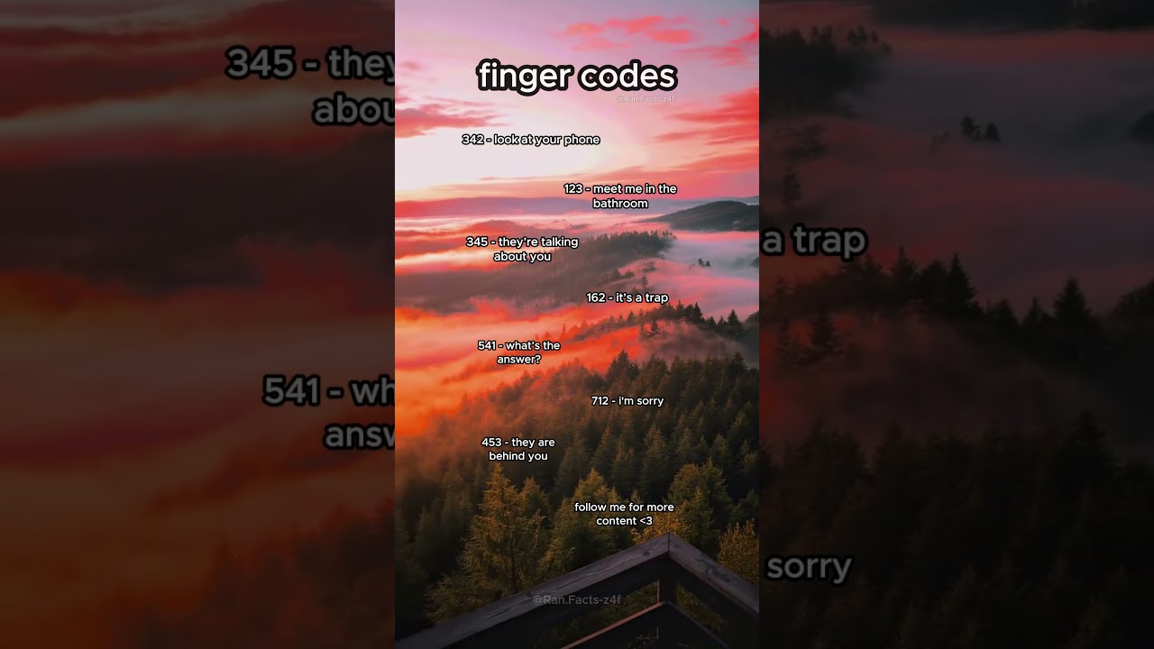 Finger Codes #shortvideo #tips #funfacts #shorts #tips #love #newmusic #music #subscribe #fypシ