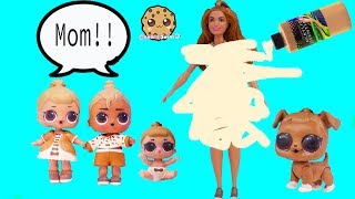 DIY LOL Surprise Peanut Butter MOM Makeover ! Real Easy Barbie Doll Family Craft Video