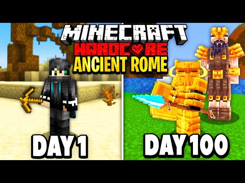 I Survived 100 Days in Ancient Rome on Minecraft.. Here's What Happened..