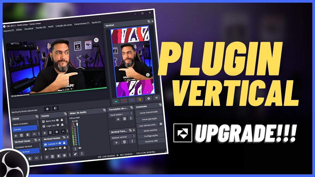 PLUGIN LIVES NA VERTICAL PARA OBS 29 [Aitum.tv] Atualizado (Horizontal e Vertical no mesmo OBS)