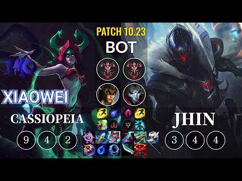 DMO Xiaowei Cassiopeia vs Jhin Bot - KR Patch 10.23