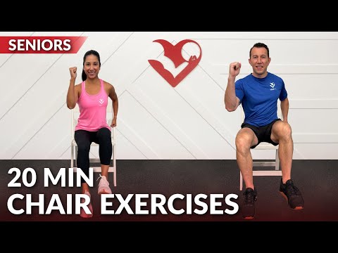 20 Min Chair Exercises for Seniors Workout at Home - Seated Exercise for Weight Loss - Sitting Down