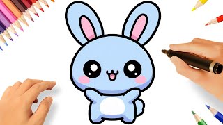 HOW TO DRAW A CUTE BUNNY EASY 😍