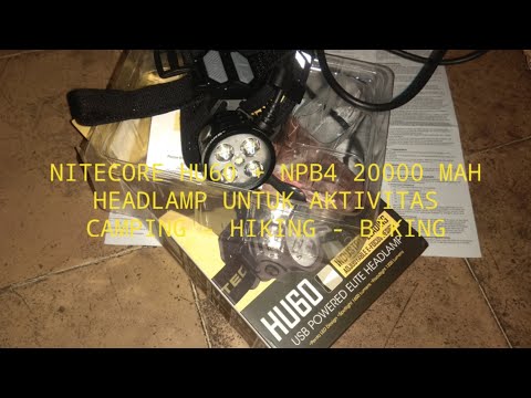 NITECORE HU60 + NPB4 : Headlamp For Camping - Hiking - Biking