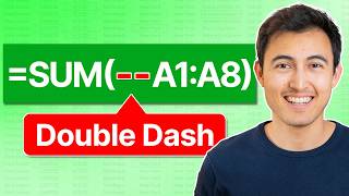 Double Dash: The Secret to Smarter Excel Formulas