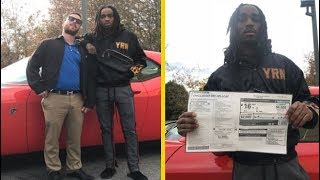 Quavo Migos Drops Money On New Hellcat! IT CAME WITH A BLUNT!