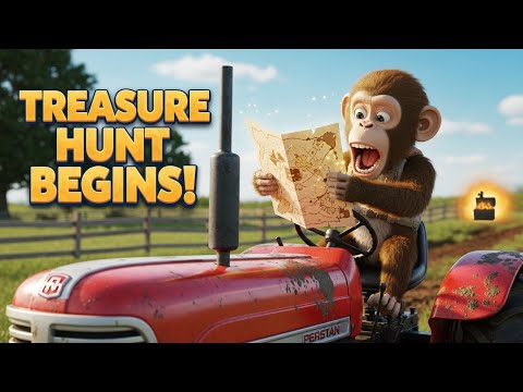 Monkey Tractor Day Monkey Tractor Treasure Hunt   Surprise Ending!