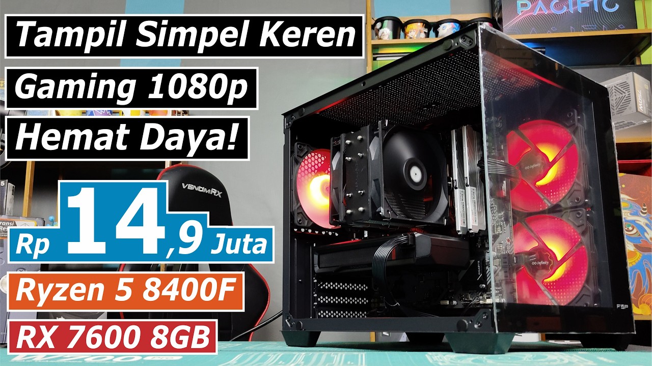 Rakit PC 15 Juta di Tahun 2026 Gaming Rata Kanan with AMD Ryzen 5 8400F + RX 7600
