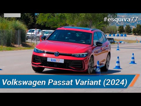 Volkswagen Passat Variant 2024 – Maniobra de esquiva (moose test) y eslalon | km77.com
