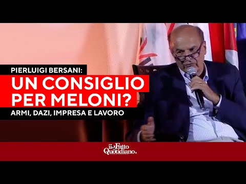 Bersani: "Any advice for Meloni?" Here's the answer, including weapons, tariffs, business, and jobs.