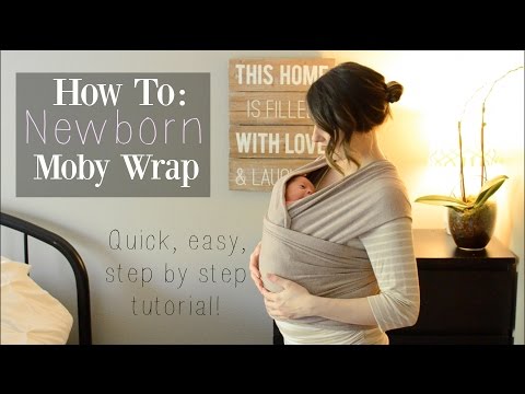 How To: Moby Wrap with a Newborn ♡ Newborn Hug Hold | CARRYING A NEWBORN