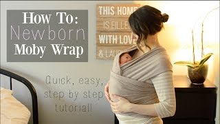 How To: Moby Wrap with a Newborn ♡ Newborn Hug Hold | CARRYING A NEWBORN