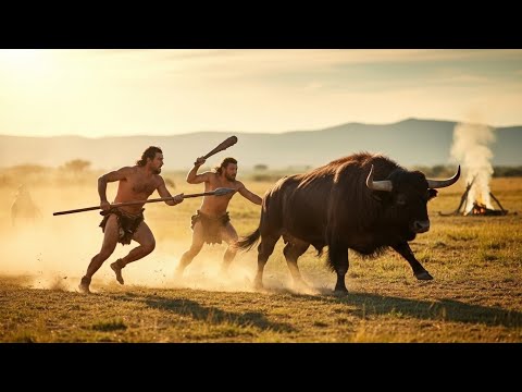 "How Early Humans Hunted Giants – Real Tactics of Prehistoric Survival!"