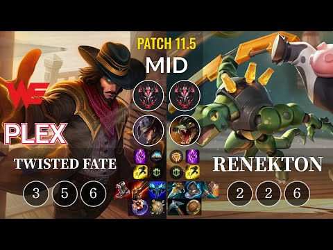 WE Plex Twisted Fate vs Renekton Mid - KR Patch 11.5