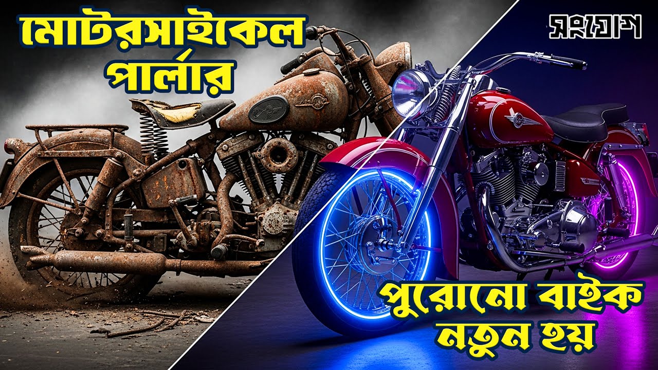 মোটরবাইকের বিউটি পার্লার!