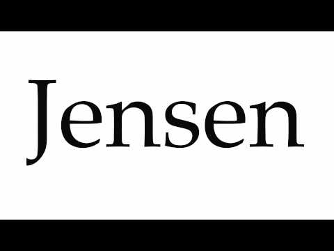 How to Pronounce Jensen
