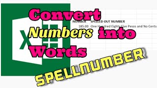 How to convert numbers into words in Excel ( Tagalog Tutorial)